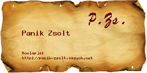 Panik Zsolt névjegykártya